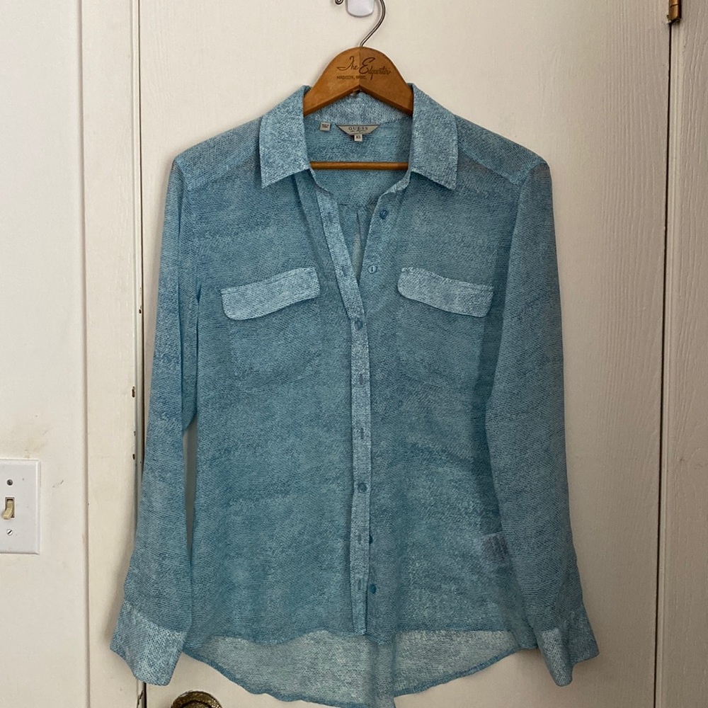 Guess XS sheer blouse.